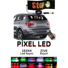 Resim FourForce 16X64 Araç LED Kayan Yazı Emoji Matrix Panel Kişiselleştirilebilir Telefon App Kontrollü Kumandalı 