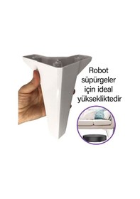 Resim 4 Adet Serdivan 15 Cm Beyaz Lüx Mobilya Kanepe Sehpa Ünite Koltuk Ayağı Baza Ayak 