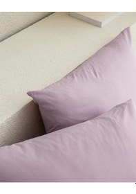 Resim Madame Coco Manon %100 Pamuk Ranforce Düz 2'li Yastık Kılıfı Seti Açık Mürdüm 