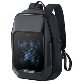 Resim Pixoo Cyberbag Siyah Piksel Led Ekranlı Sırt Çantası 