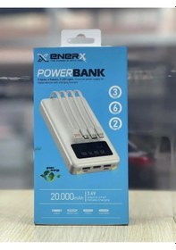 Resim Enerx Enr-p20dc 20000 Mah 2.1 Amper Dahili Kablolu Powerbank Siyah 5365 