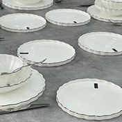 Resim Roy King Twist Silver 24 Parça Porselen Yemek Takımı HRN018 