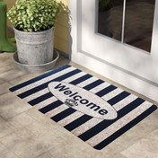 Resim Giz Home Peppina Çizgili Welcome Desenli Kapı Önü Paspası - 40x60 cm 