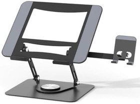 Resim Coofbe 2İn1 Yükseklik Ayarlı 360 Döner Alüminyum Laptop Standı Laptop Sehpası ve Telefon Standı 