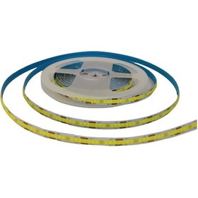 Resim 12v 8mm Esnek Cob Şerit Led Beyaz 320 Ledli Ip20 5m 