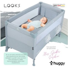 Resim Huggy Looks 5 In 1 Anne Yani Park Yatak Oyun Parkı+Yatak 