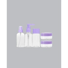 Resim Epilons Seyahat Banyo Seti 5 Parça Şeffaf Taşıma Çantalı 30 ml 