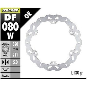Resim Honda Cbr 650 F Ön Fren Diski 320 Mm 2014-2018 Galfer Dalgalı Sabit Disk 