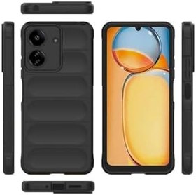 Resim M.TK moveteck Xiaomi Poco C65 Kılıf Kamera Korumalı Dalgalı Yumuşak Renkli Silikon Kapak içi Kadife Elde Kaymaz, Siyah, Tek Ebat, etnik-c65-siyah 