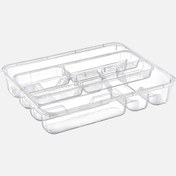 Resim Dünya Plastik ABS Plastik 38.6x31.2 cm 9 Bölmeli Çekmece İçi Kaşıklık Şeffaf 