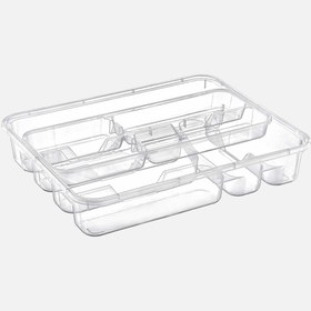 Resim Dünya Plastik ABS Plastik 38.6x31.2 cm 9 Bölmeli Çekmece İçi Kaşıklık Şeffaf 