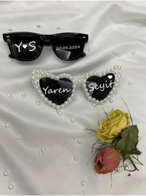 Resim EYBA After Party Gözlüğü 2 adet özel isimli, Gelin, Damat Gözlüğü, Bride To Be Gözlüğü 