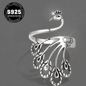Resim 1 adet Peacock Tasarımı ile Mat Bitiş, İnci Floral ve Tüy Motifleri, Partiler ve Günlük Giyim için Mükemmel, Kadınlar için İdeal Hediye, Bayram Aksesuarı|Peacock Motif Yüzük|Detaylı El Sanatçılığı 