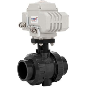 Resim Unox Elektrik Aktüatörlü Pvc Küresel Vana Su İçin 