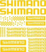 Resim Sarı-35 X 30,7 Cm-yaratıcılık 22 Adet Kiti Shimano Bisiklet Çıkartmaları İçin Uyumlu Güneş Koruyucu Su Geçirmez Pvc Ara 