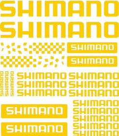 Resim Sarı-35 X 30,7 Cm-yaratıcılık 22 Adet Kiti Shimano Bisiklet Çıkartmaları İçin Uyumlu Güneş Koruyucu Su Geçirmez Pvc Ara 