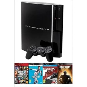Resim Sony Playstation 3 Fat Kasa 500 GB Yenilenmiş (Teşhir) + 2 Kablosuz Kol + 55 Dijital Oyun 