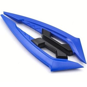 Resim Cloudstore Mavi Dinamik Kanat Stikeri - Aerodinamik Universal Spoiler Çifti 