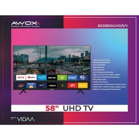 Resim AWOX B225800UHD 58“ 147 Ekran Uydu Alıcılı 4K Ultra HD VİDAA Smart LED TV 