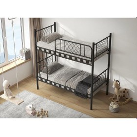 Resim Metis Genç Yatak Odası Metal Ranza Ve Karyola - 90 X 190 Cm Siyah 