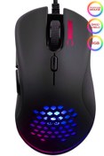 Resim Biogame BM-GX20 RIPOSTE RGB Makrolu 6400dpi Örgü Kablolu Gaming Oyuncu Mouse 