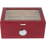 Resim Falconetti 2 Katlı Camlı Humidor Puro Kutusu Rc19 