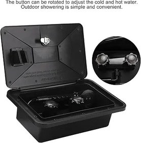 Resim KIMISS RV Duş Seti - Sıcak Soğuk Su Musluğu Karavan, Römork, Kilit Tuşlu ABS 