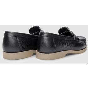 Resim Hakiki Deri Füme Kadın Günlük Ayakkabı-fume Füme 