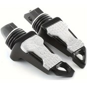 Resim Cloudstore Universal Gümüş Alüminyum Kaymaz Arka Ayak Pedalları - Motosiklet Scooter Atv 