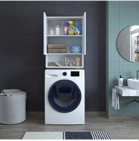 Resim Banos Cu3 Çok Amaçlı Çamaşır Makinesi Üst Banyo Dolabı - Beyaz 