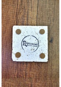 Resim Doğal Taş Bardak Altlığı 4'lü Set 10x10x1 Cm Dali, Van Gogh, Klimt Eserleri-stone Coasters Çok Renkli 