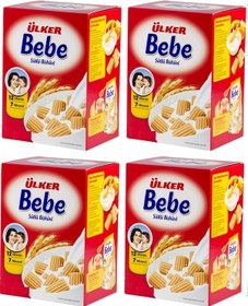 Resim Ülker Bebe Bisküvi 800Gr 12 Vitaminli Kutu 4 Lü Set 