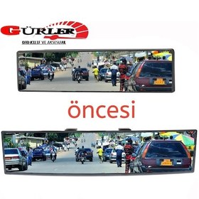 Resim Oto Iç Dikiz Ayna Makaslı Geçme Araç Içi Ayna Ayarlı 300Mm 
