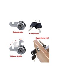 Resim Canex Mandallı Çekmece Kilidi Nikel 20 Mm 