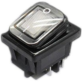 Resim KCD4 Su Geçirmez Beyaz Işıklı ON-OFF Anahtar 4 Pin 
