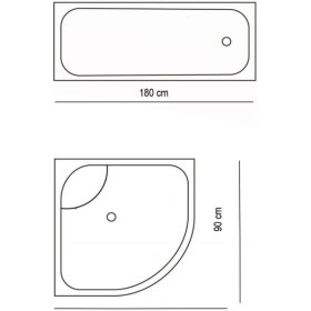 Resim Zethome Banyo Perdesi 1x180x200 Tek Kanat Duş Perdesi Halka Hediyeli Duşakabin Perdesi 8759 