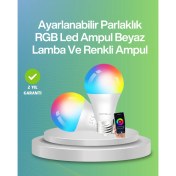 Resim 9 Watt Beyaz Işık ve Renk Ayarlı Akıllı LED Ampul 