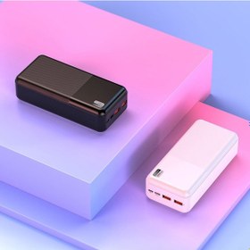 Resim Led Göstergeli 30000 Mah Powerbank Pd 22.5w & Qc 3.0 Hızlı Şarj Çift Usb Ve Type-c Çıkışlı Siyah BEYAZ 