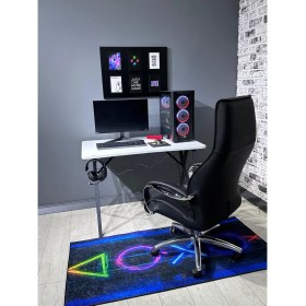 Resim Hey Modüler Mobilya Heygaming2 Profesyonel Oyuncu Masa Beyaz Siyah 110 cm 