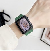 Resim Saat Serisi 6 44mm Manyetik Kare Toka Silikon Saat Bantı Mavi 