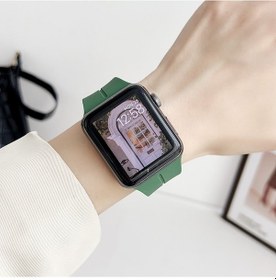 Resim Saat Serisi 6 44mm Manyetik Kare Toka Silikon Saat Bantı Mavi 