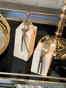 Resim Figurio Dekoratif Soyut Adam Obje Set Traverten Mermer 