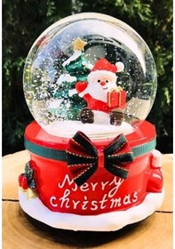 Resim Yılbaşı Noel Baba Işıklı Müzikli Kar Küresi Yeni Yıl Noel Baba Ve Çam Ağacı Temalı Kar Küresi 13 Cm Işıklı Müzikli Dekoratif Hediye 01 