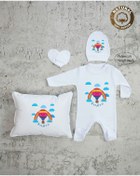 Resim yzc home size dair... Ty E01 Isimli Erkek Bebek Tulum Şapka Eldiven Set 