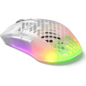 Resim STEELSERİES AEROX 3 RGB GHOST EDİTİON ŞARJLI OPTİK KABLOSUZ OYUNCU MOUSE 