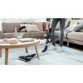 Resim Bosch Unlimited 7 (Çift Bataryalı) Premium Şarjlı Dik Süpürge, Hijyenik ve Kartuş Filtreli + Luciole Lambader 