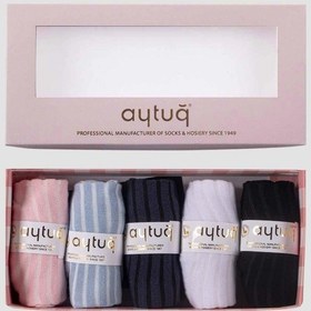 Resim Aytuğ Kadın Bambu Patik Çorap 5 Çift Özel Kutulu Patik 34252 Çok Renkli 