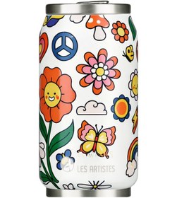 Resim Les Artistes Paris Isı Yalıtımlı Kutu Çelik Termos 280ml Happy Çok Renkli 