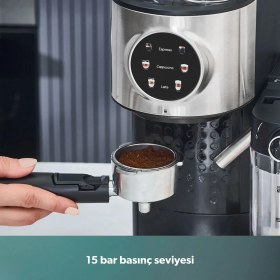 Resim Homend Coffebreak 5015H Espresso Makinesi 1470W Güçlü Süt Köpürtücülü Inox Renkli 