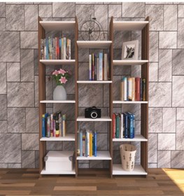Resim Nur Mobilya Alisa Modern Kitaplık Ceviz 